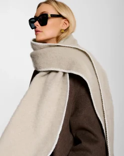 Katie Loxton Whipstitch Scarf Taupe Sale