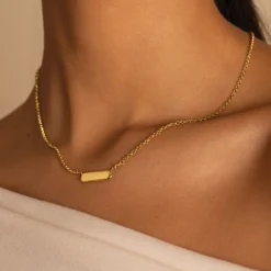 Katie Loxton With Love' Waterproof Gold Signet Necklace Discount