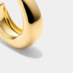 Katie Loxton With Love' Waterproof Gold Dome Hoop Earrings Outlet