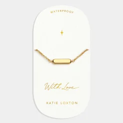 Katie Loxton With Love' Waterproof Gold Signet Bracelet Sale