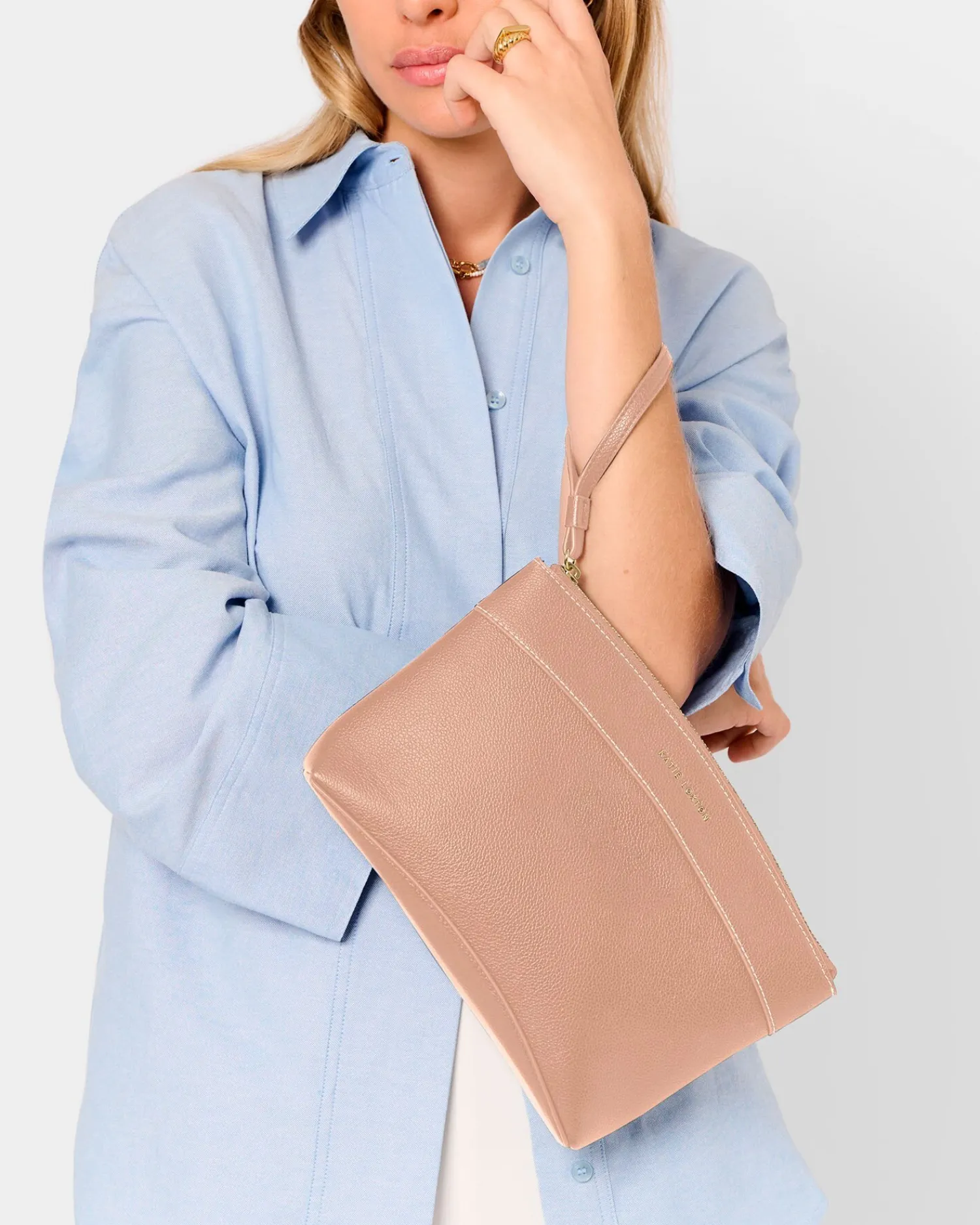 Katie Loxton Wristlet Clutch Peony Blush