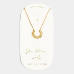 Katie Loxton You Shine' Waterproof Gold Charm Necklace Sale