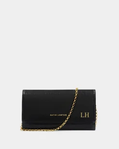Katie Loxton Zea Patent Crackle Crossbody Purse Black Best