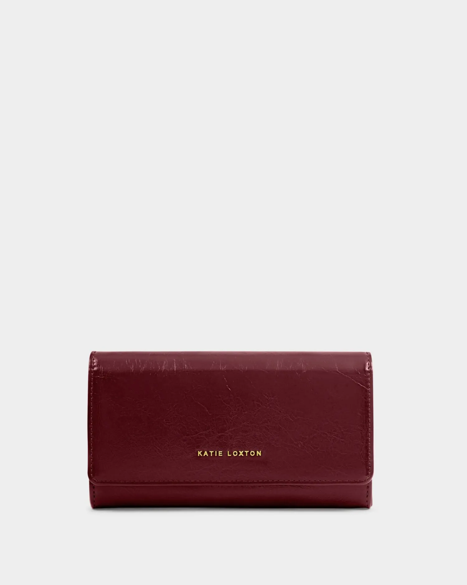 Katie Loxton Zea Patent Crackle Crossbody Purse Cherry Hot