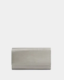 Katie Loxton Zea Patent Crackle Crossbody Purse Pewter