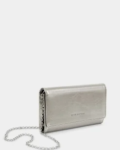 Katie Loxton Zea Patent Crackle Crossbody Purse Pewter
