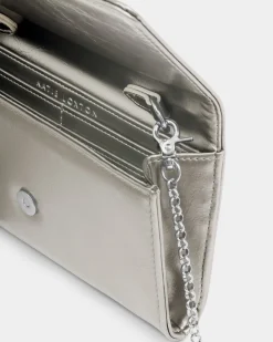 Katie Loxton Zea Patent Crackle Crossbody Purse Pewter